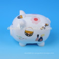 Kundengebundene handgemachte Schweinform keramische Geldkästen